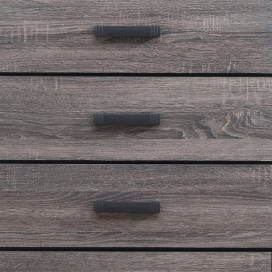 58" Gray Solid and Manufactured Wood Six Drawer Double Dresser HomeRoots