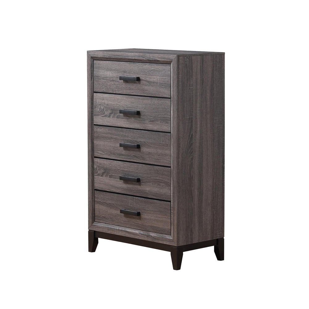 58" Gray Wood Six Drawer Double Dresser — view 8