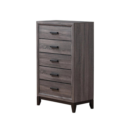 58" Gray Wood Six Drawer Double Dresser