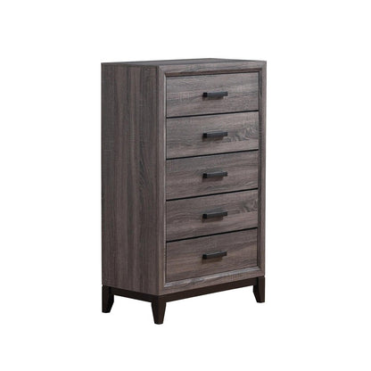 58" Gray Wood Six Drawer Double Dresser
