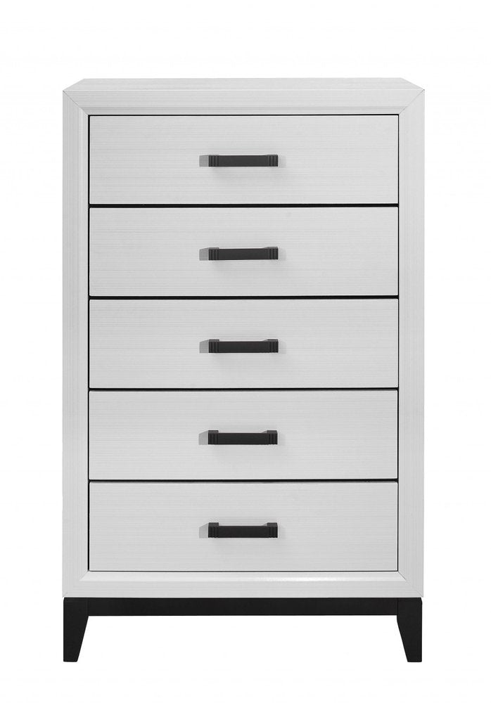 58" White Solid Wood Six Drawer Double Dresser — view 4
