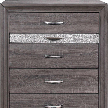 62" Grey Solid Wood Nine Drawer Double Dresser HomeRoots