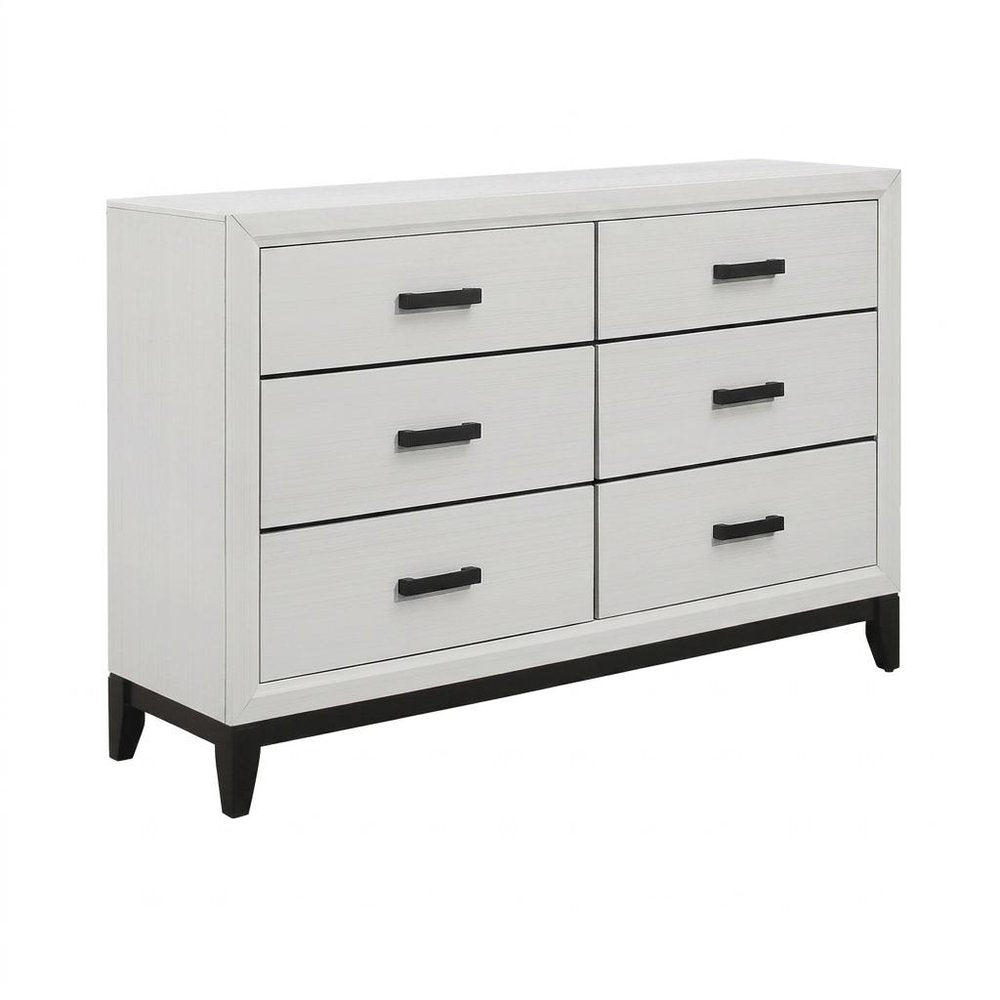 31" White Wood Five Drawer Standard Chest HomeRoots