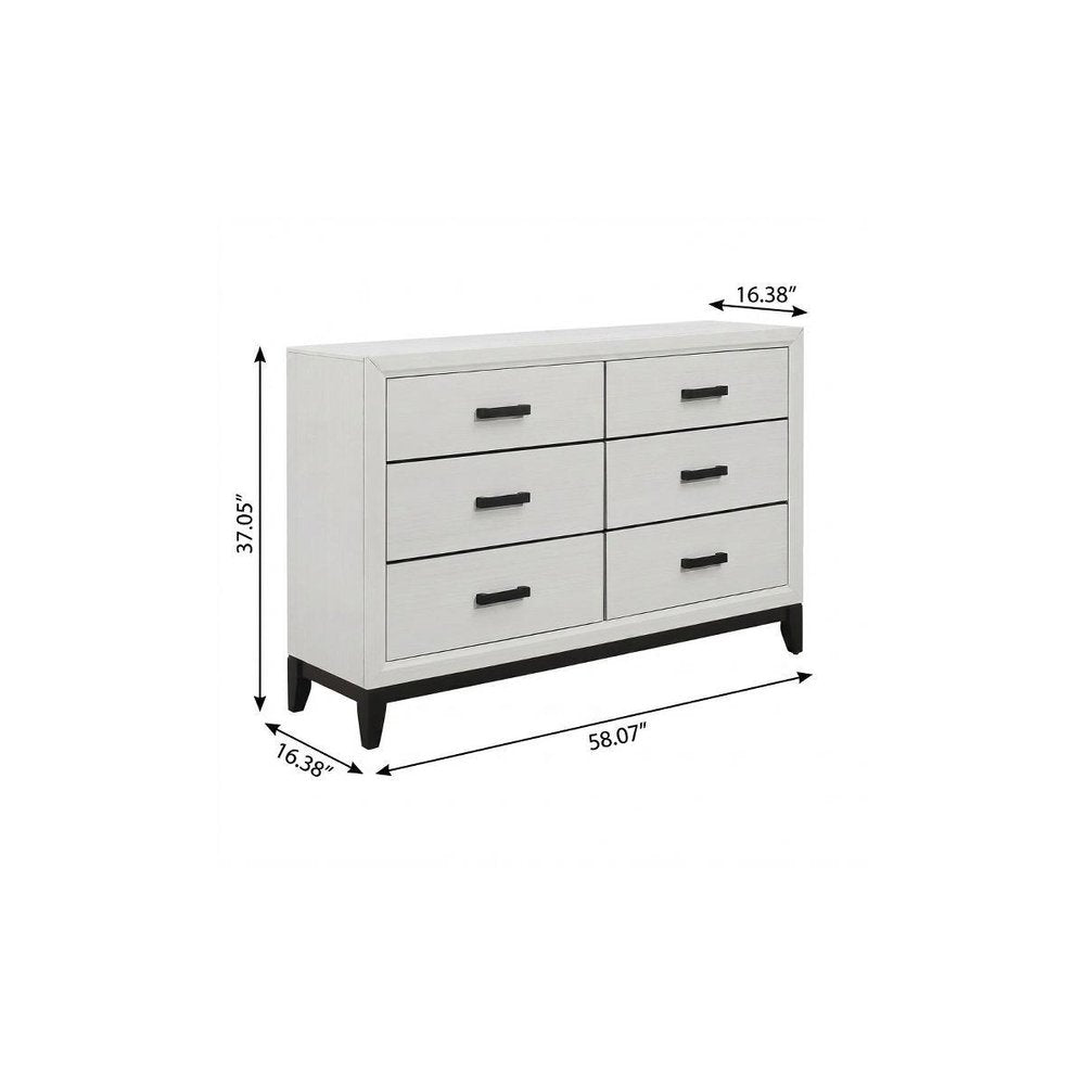 31" White Wood Five Drawer Standard Chest HomeRoots