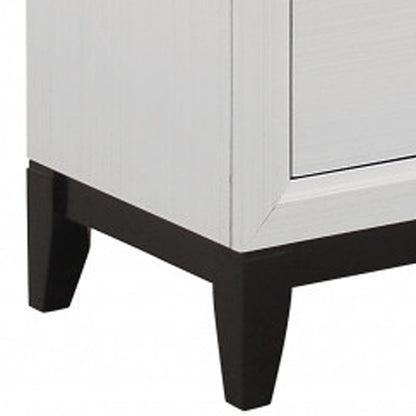 31" White Wood Five Drawer Standard Chest HomeRoots