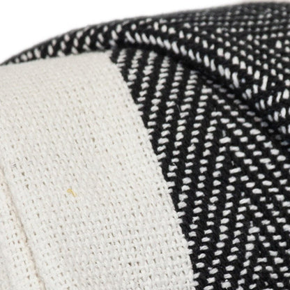 Black and White Woven Cotton Striped Throw Blanket HomeRoots