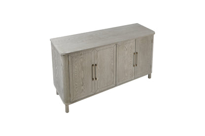 Four Door Storage Cabinet With Curved Countertop - FurniFindUSA