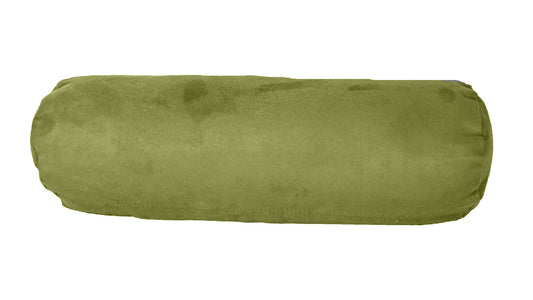 8" X 20" Moss Green Bolster Microsuede Throw Pillow FurniFindUSA