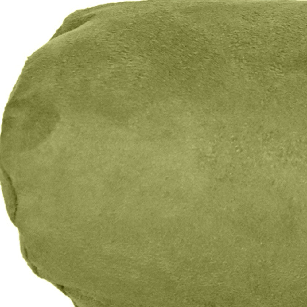 8" X 20" Moss Green Bolster Microsuede Throw Pillow FurniFindUSA