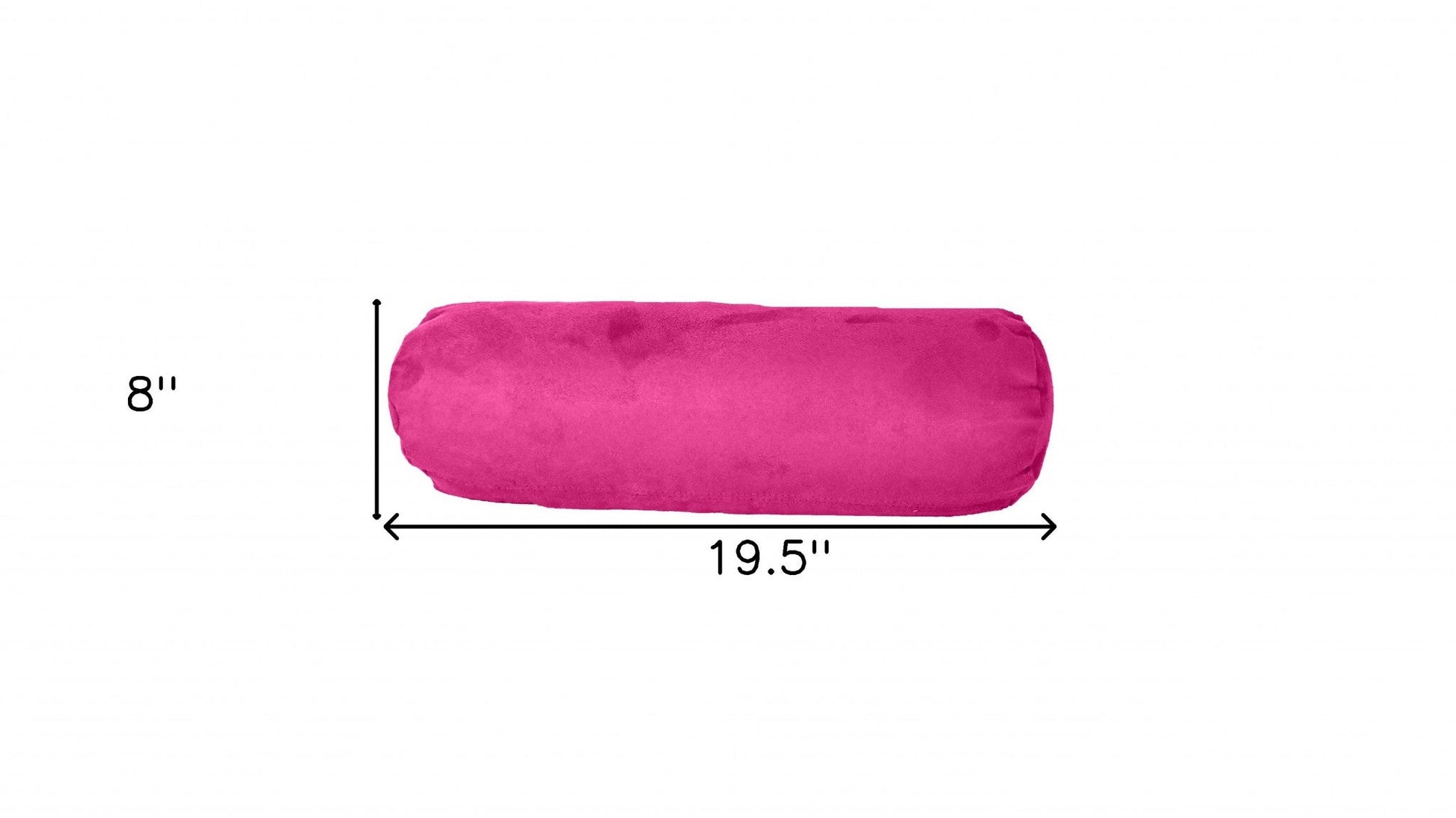 8" X 20" Fuchsia Bolster Microsuede Zippered Pillow FurniFindUSA