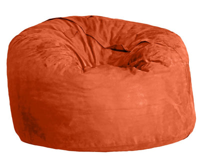 47" Orange Microsuede Classic Bean Bag HomeRoots