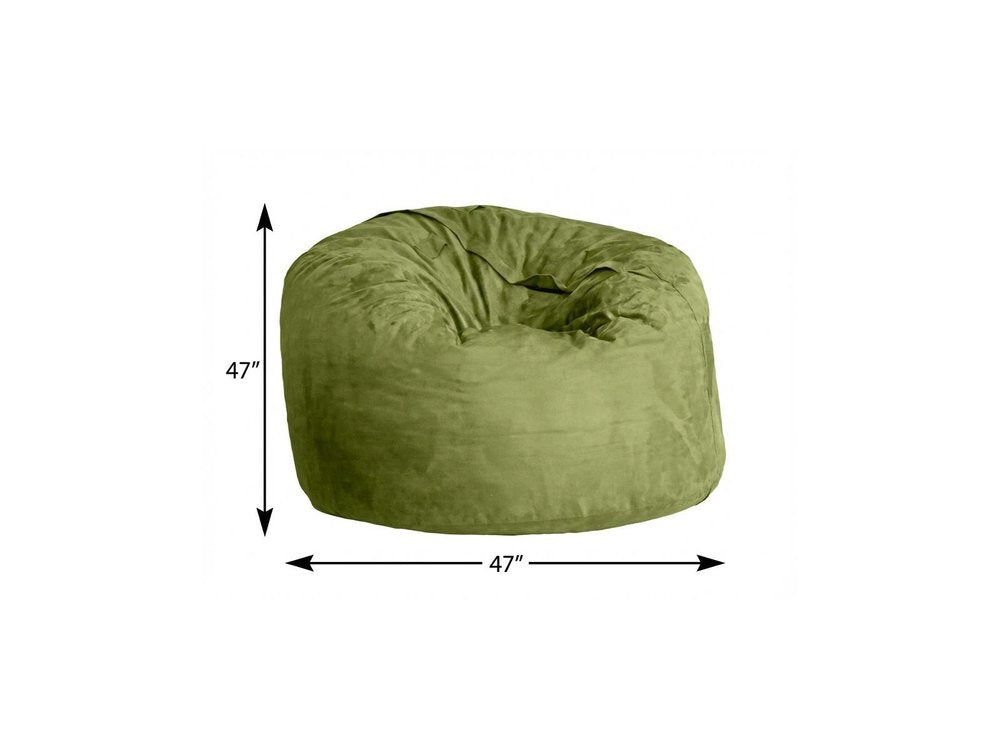 47" Orange Microsuede Classic Bean Bag — view 12