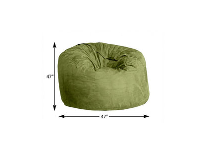 47" Orange Microsuede Classic Bean Bag HomeRoots
