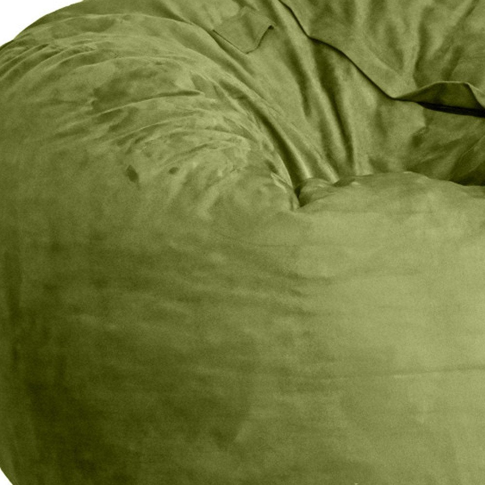 47" Orange Microsuede Classic Bean Bag HomeRoots