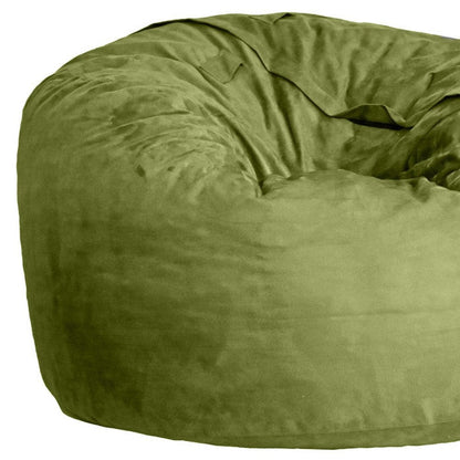 47" Orange Microsuede Classic Bean Bag HomeRoots