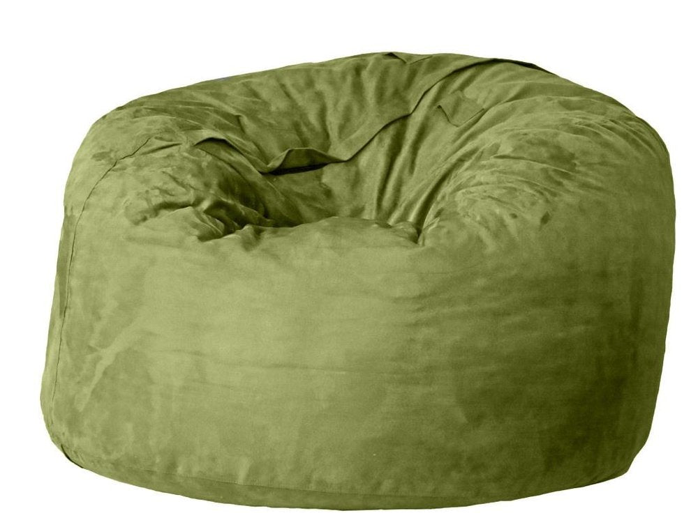 47" Orange Microsuede Classic Bean Bag HomeRoots