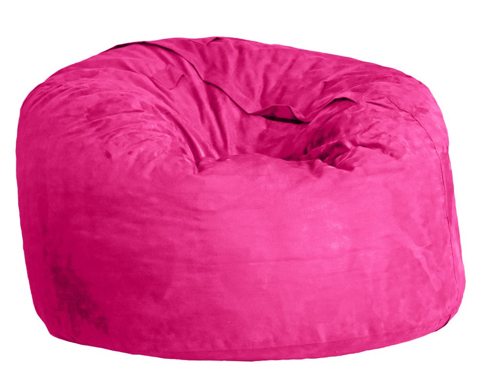 47" Orange Microsuede Classic Bean Bag HomeRoots
