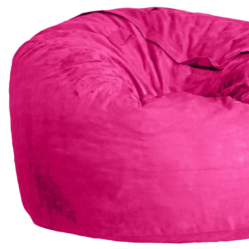 47" Orange Microsuede Classic Bean Bag HomeRoots