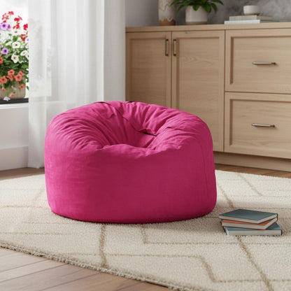 47" Orange Microsuede Classic Bean Bag HomeRoots