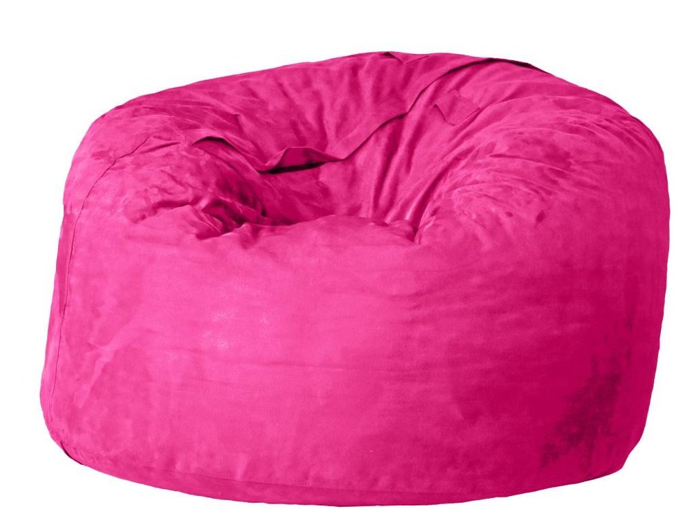 47" Orange Microsuede Classic Bean Bag HomeRoots