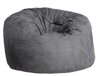 47" Orange Microsuede Classic Bean Bag HomeRoots