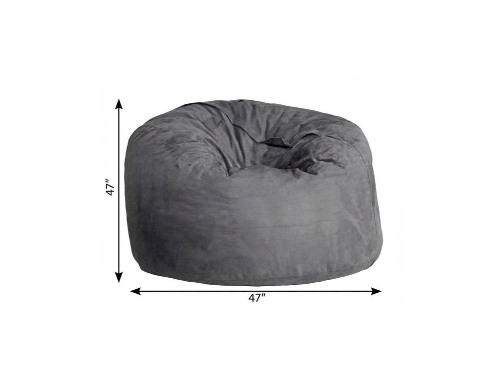 47" Orange Microsuede Classic Bean Bag — view 26