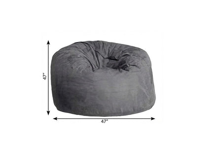 47" Orange Microsuede Classic Bean Bag HomeRoots