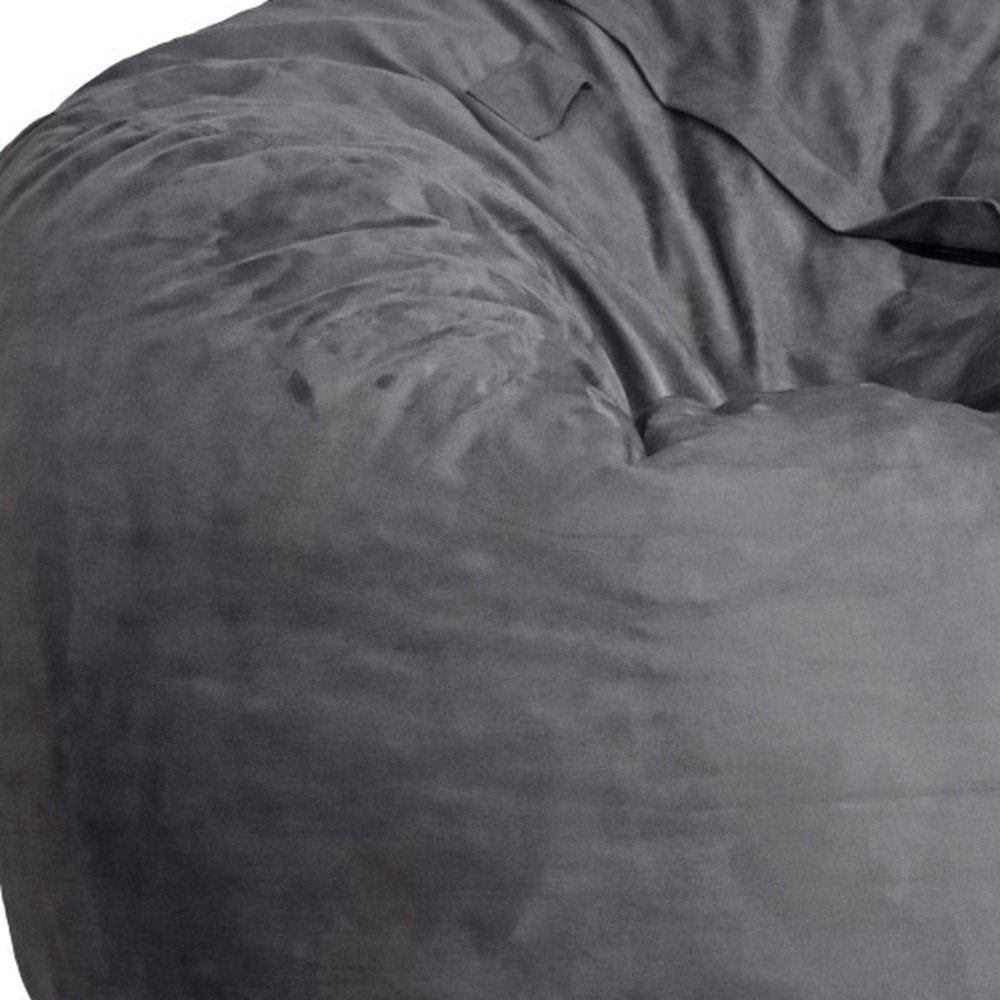 47" Orange Microsuede Classic Bean Bag HomeRoots