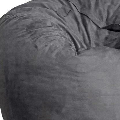 47" Orange Microsuede Classic Bean Bag HomeRoots
