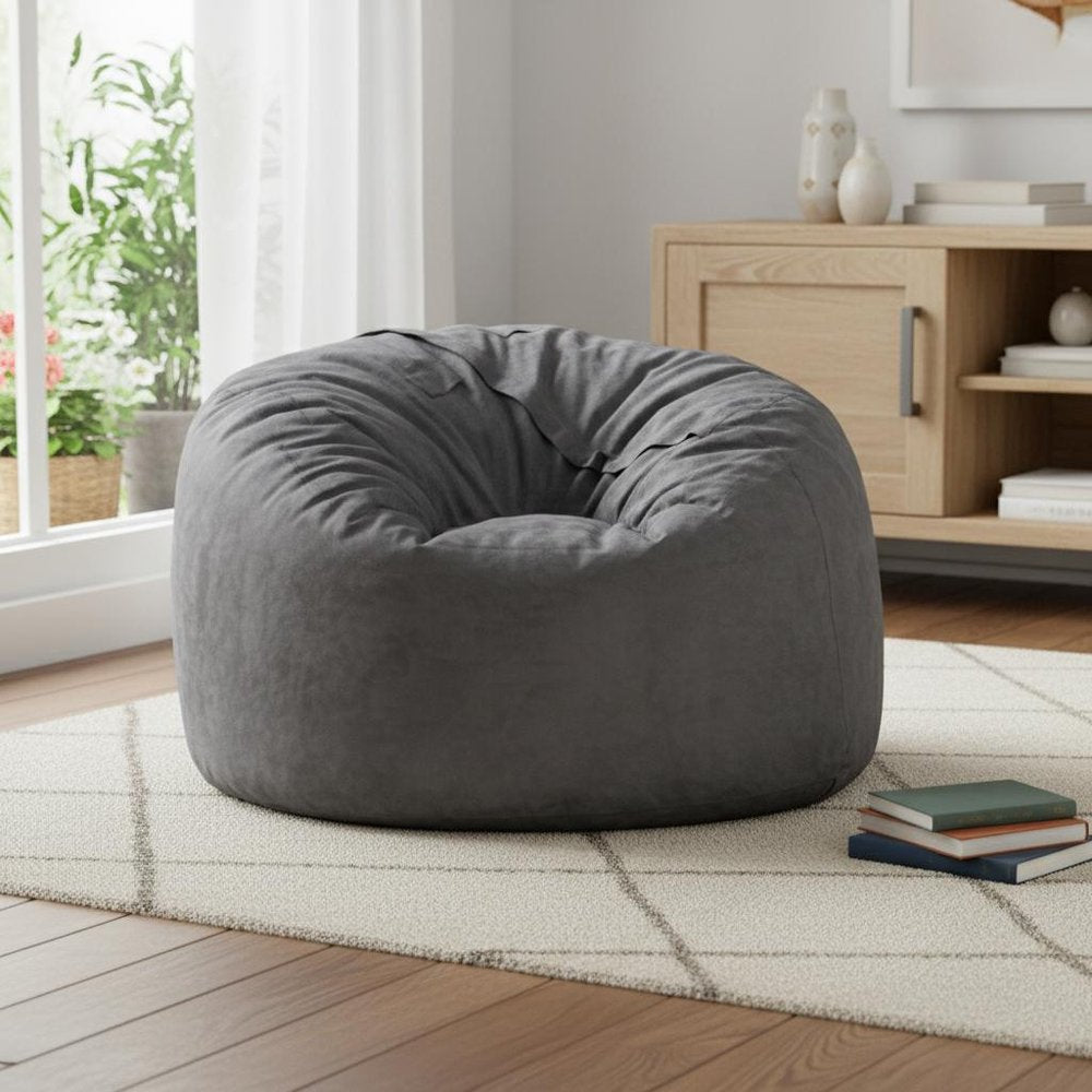 47" Orange Microsuede Classic Bean Bag — view 21