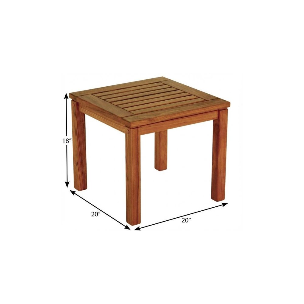18" Brown Solid Wood Square End Table HomeRoots