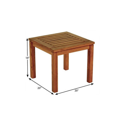 18" Brown Solid Wood Square End Table HomeRoots