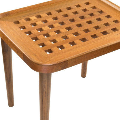 18" Brown Solid Wood Rectangular End Table HomeRoots