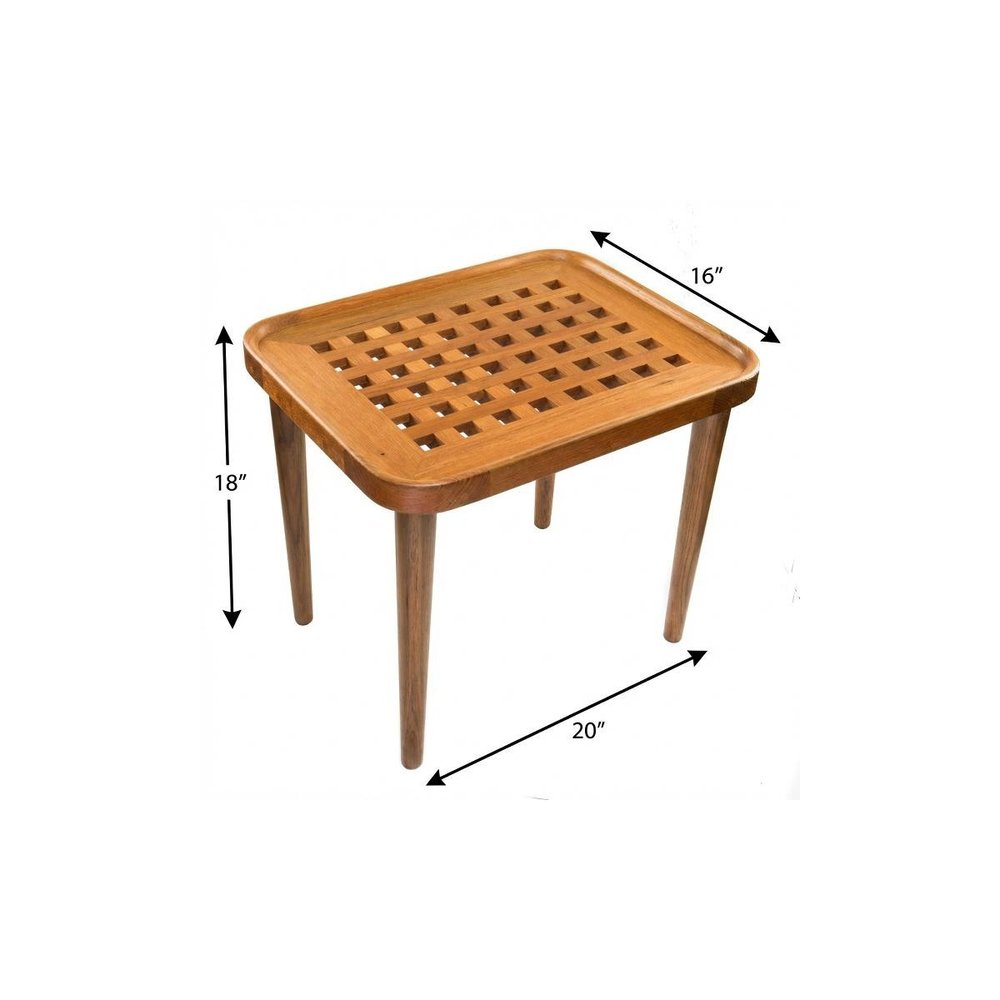 18" Brown Solid Wood Rectangular End Table HomeRoots