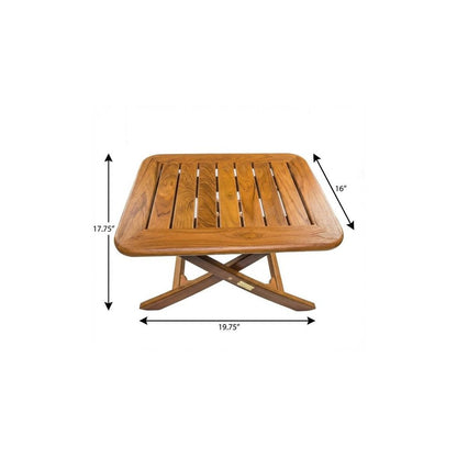 18" Brown Solid Wood Rectangular End Table HomeRoots