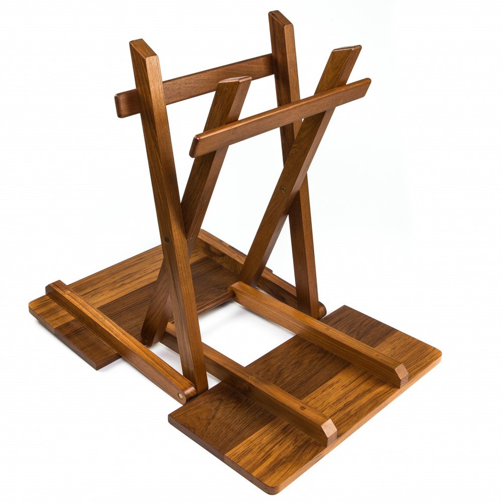 19" Brown Solid  Square Teak Folding Indoor Outdoor End Table HomeRoots