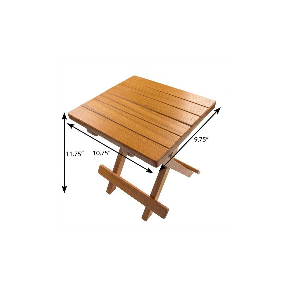 12" Brown Solid Wood Square End Table HomeRoots