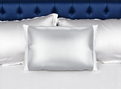 Silver Silk Open Ended Pillowcase HomeRoots