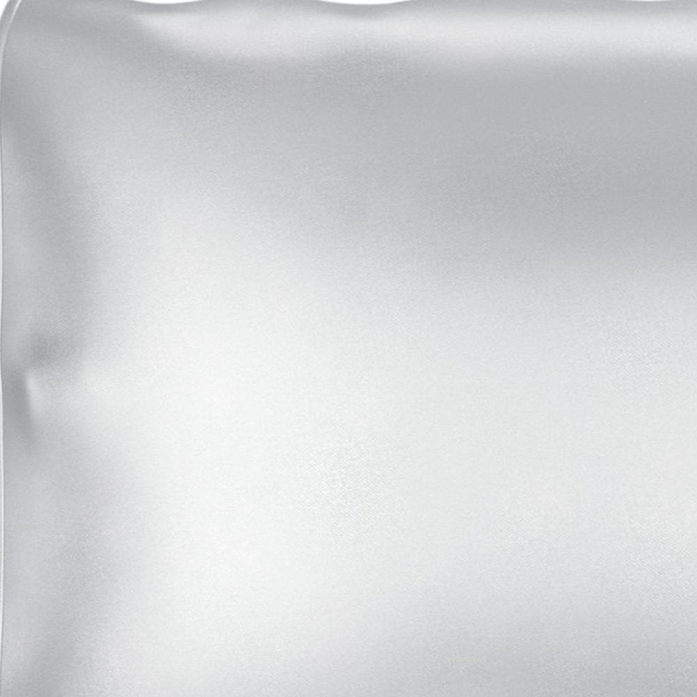 Silver Silk Open Ended Pillowcase HomeRoots