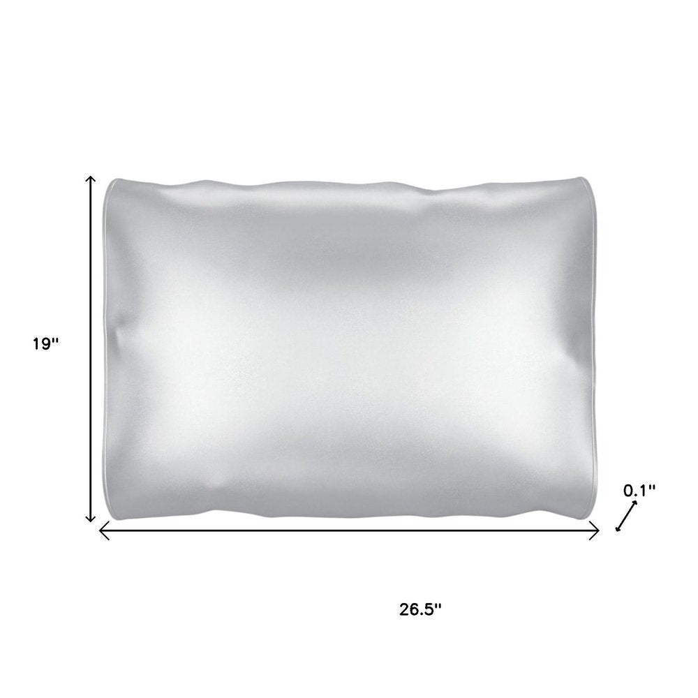 Silver Silk Open Ended Pillowcase HomeRoots