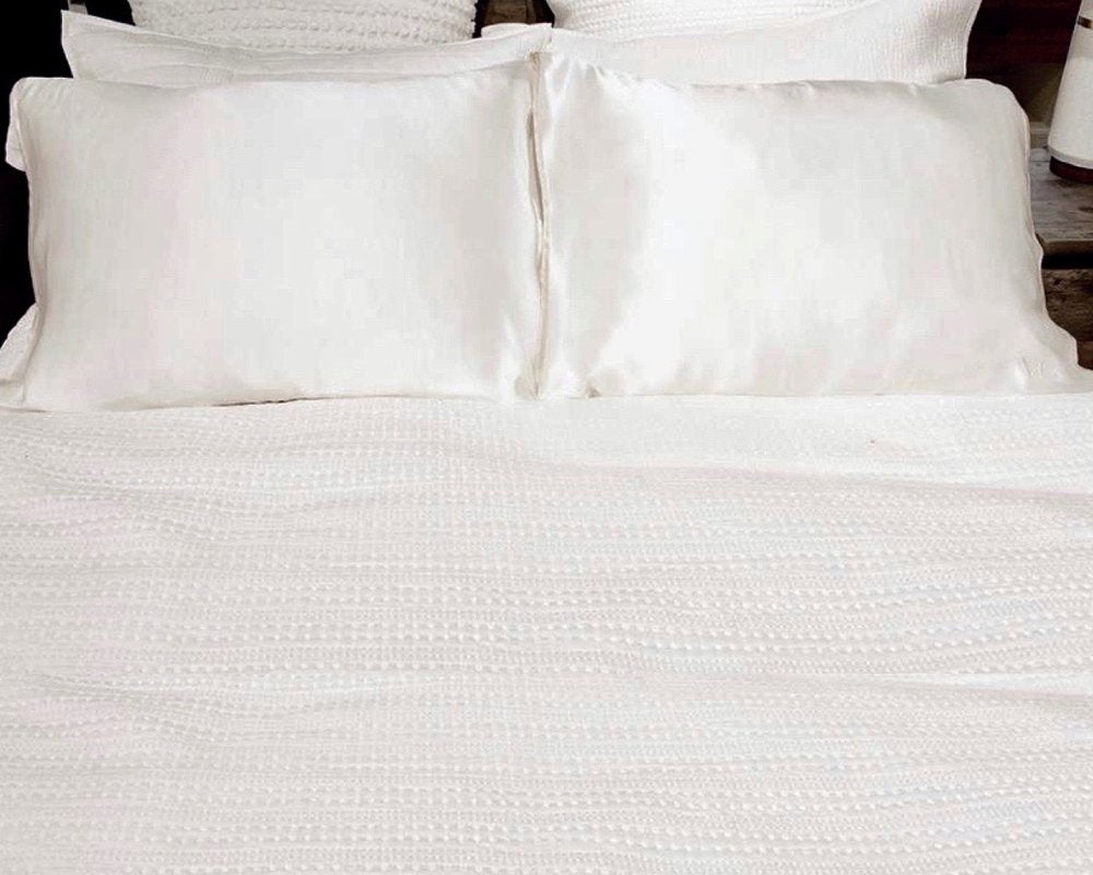 Ivory Silk Open Ended Pillowcase HomeRoots