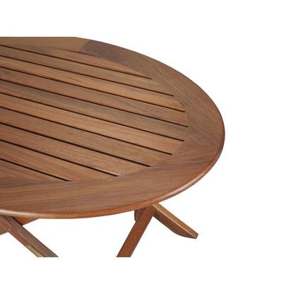 40" Brown Oval Solid Wood Folding Outdoor Side Table HomeRoots