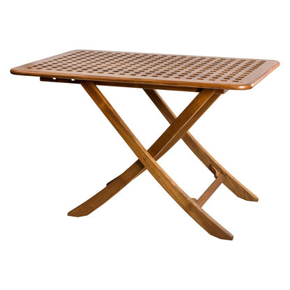 43" Brown Solid Wood Folding Outdoor Side Table HomeRoots