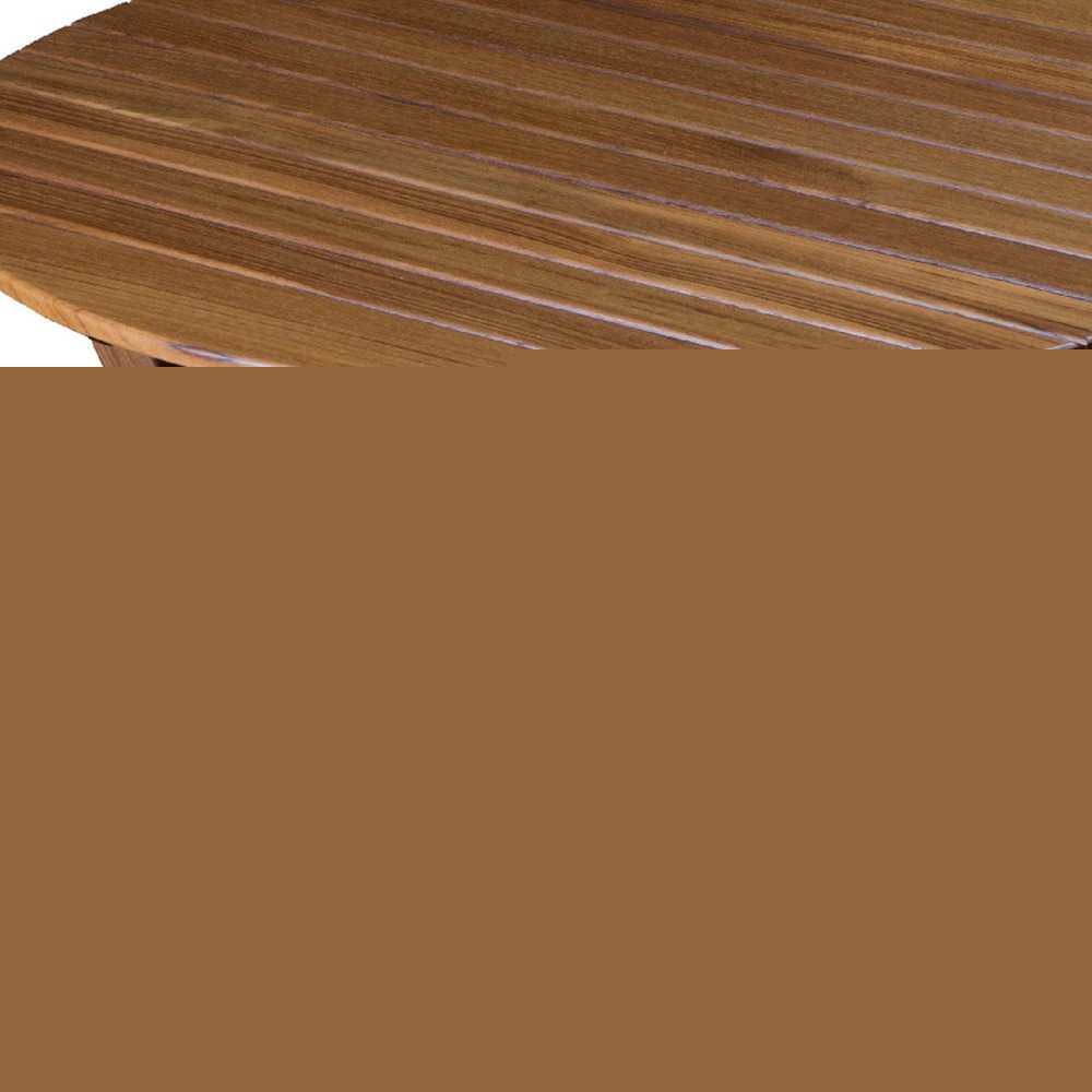 30" Brown Rounded Solid Wood Folding Outdoor Side Table HomeRoots