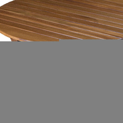 30" Brown Rounded Solid Wood Folding Outdoor Side Table HomeRoots