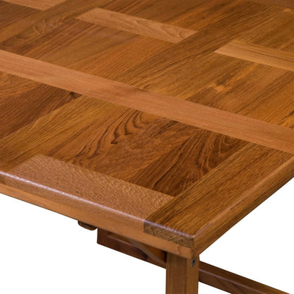 45" Brown Solid Wood Folding Outdoor Side Table HomeRoots