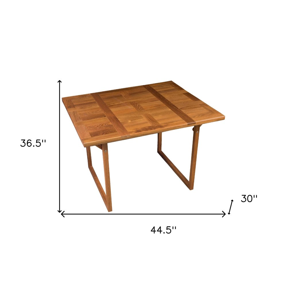 45" Brown Solid Wood Folding Outdoor Side Table HomeRoots