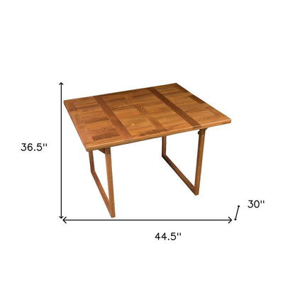 45" Brown Solid Wood Folding Outdoor Side Table HomeRoots
