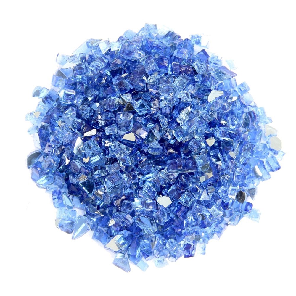 Cobalt Round Reflective Fire Pit Glass HomeRoots