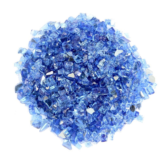 Cobalt Round Reflective Fire Pit Glass HomeRoots
